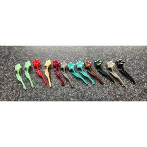 Vintage 1974 Lot Of 12 Lotus Flower Brooch/Bobbie Pin Buch + Deichmann Denmark